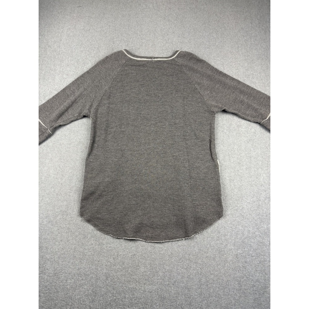 Dolan Shirt Womens Small Gray Lace Striped Pullover Made In USA Casual Top - Picture 6 of 7